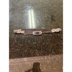 Brighton Belt Womens M 30 Brown Black Leather  Reversible Silver‎ Southwestern